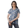 thumbnail image 2 of Moomaya Chemise Tunique Style Enveloppant pour Femmes en Coton Décontracté Col Classique Boutonné, 2 of 6