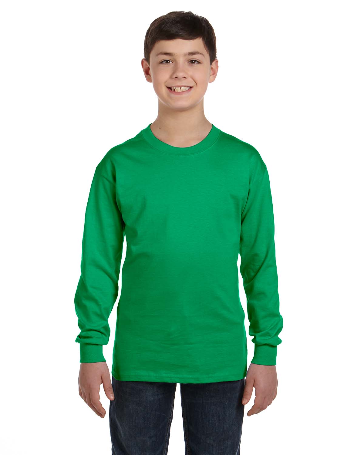Gildan T-Shirt à Manches Longues Col Rond Sans Couture pour Grands Garçons, Style G5400B