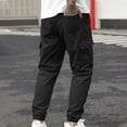 thumbnail image 4 of Amzcrzy Men's Pants Men's Casual Solid Pants with Drawstring and Multiple Pockets Small Leg Pants Mens Slacks Pants for Men Men's Clothing Slacks for Men Men Clothing, 4 of 7