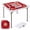 Red, variant on Costway 35" Folding Mahjong Table with Cup Holders & Smooth Felt Mat Carrying Handle Multicolor