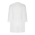 thumbnail image 4 of CEHVOM Hauts Décontractés pour Femmes à Couleur Unie à Manches Trois Quarts Blouse Cardigan Liquidation, 4 of 7