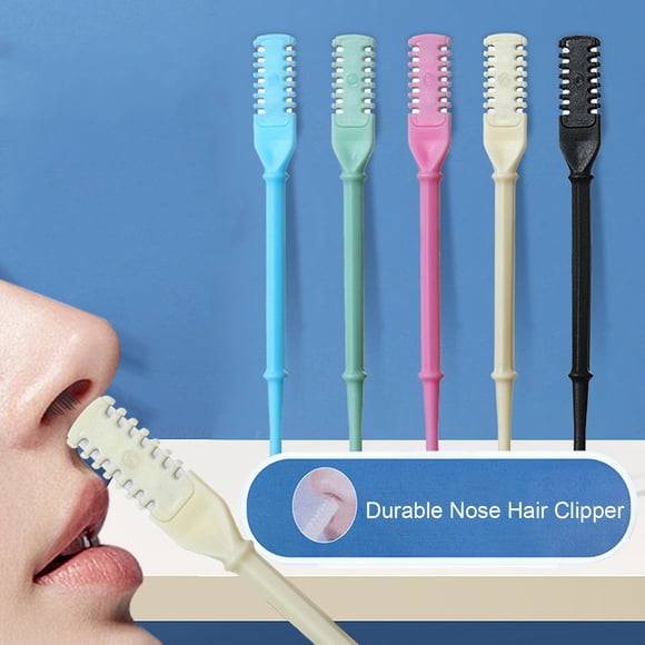 3/12Pcs 2-In-1 Nose Hair Trimmer 360 Degrees Rotating Nose Hair Cutter Double Sided Blades Nose Hair Remover Tool Stainless Steel Manual Nose Hair Clipper for Men Women
