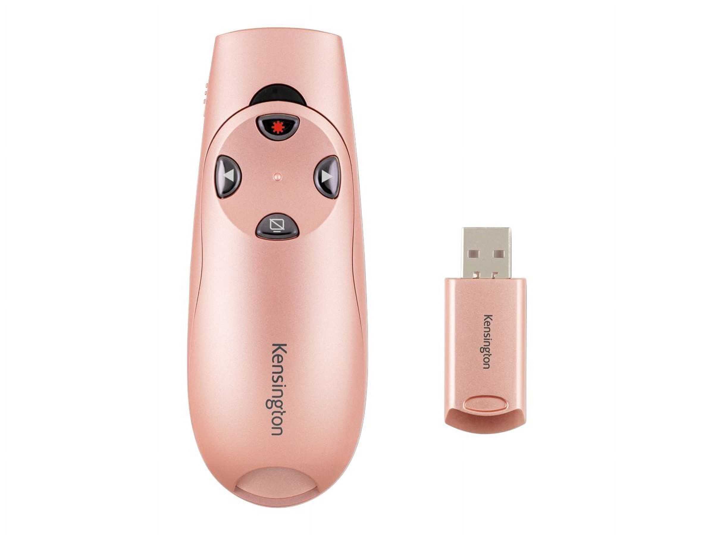 Kensington Presenter Expert Sans Fil avec Laser Rouge - Or Rose - Télécommande de Présentation - 6 Boutons - RF - Or Rose