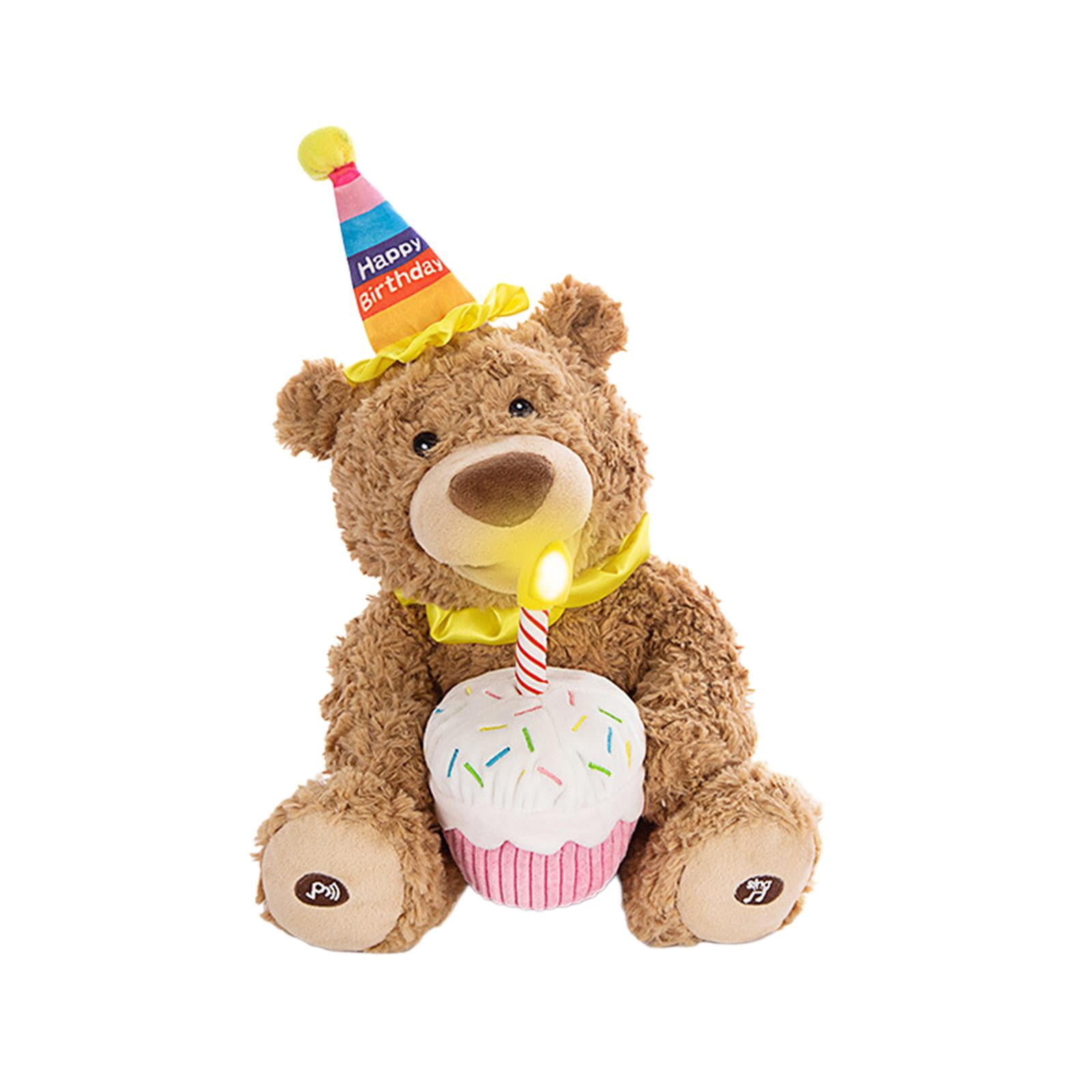 Milaget Ours en Peluche Électrique Interactif Jouet en Peluche Animé Adorable