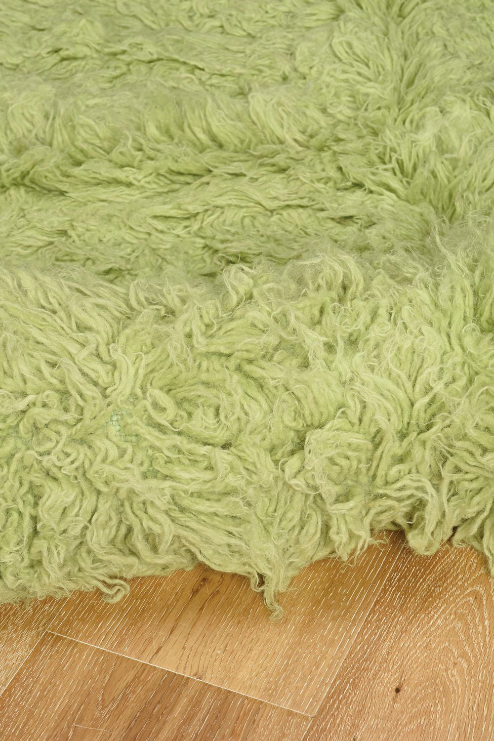 New Flokati 1400gr 8' x 10' Area Rug, Lime Green