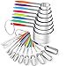thumbnail image 2 of Measuring Cups and Spoons - Wildone Stainless Steel 20 Piece Stackable Set, Includes 8 Measuring Cups, 10 Measuring Spoons, 1 Leveler & 1 Whisk, for Dry and Liquid Ingredient, 2 of 4