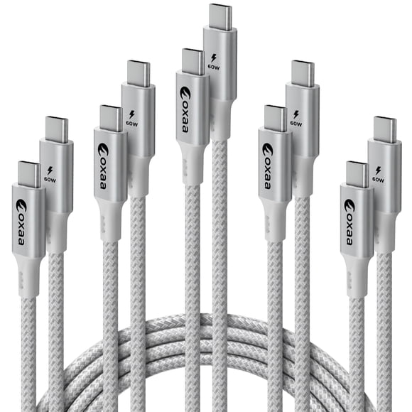 OXAA USB C to USB C Fast Charging Cable 60W, Durable & High-Speed, Compatible with iOS, Android, and Laptops