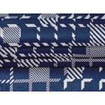 thumbnail image 5 of oneOone Velvet Royal Blue Fabric Striped Line Sewing Material Print Fabric By The Yard 58 Inch Wide, 5 of 5