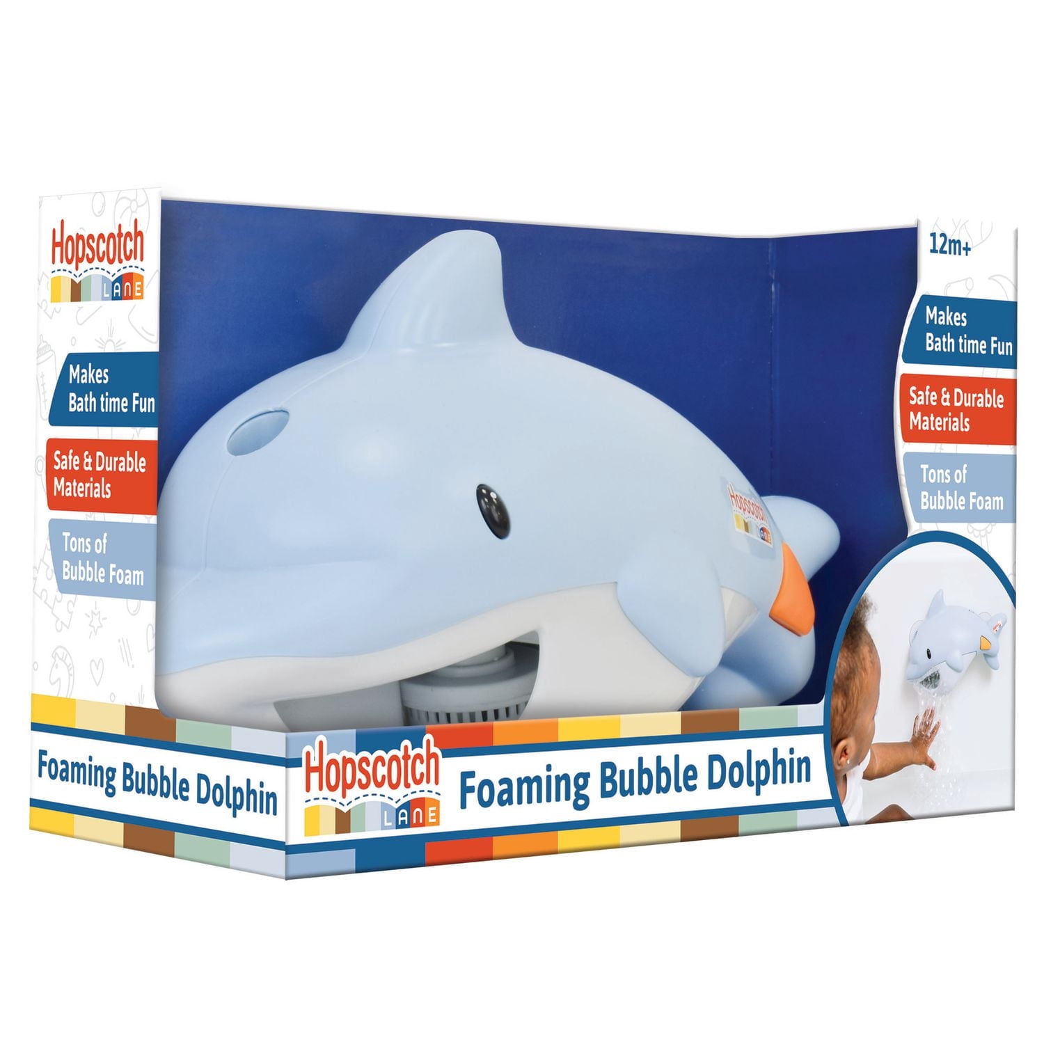 Hopscotch Lane Dauphin Moussant à Bulles - Jouet de Bain pour Enfants de 12 Mois et Plus