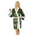 thumbnail image 1 of Bimba Robe Courte en Satin pour Femmes Ceinture en Velours Préparation Robe de Demoiselle d'Honneur Couverture, 1 of 9