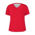 thumbnail image 4 of FAIWAD Womens Summer Tops Short Sleeve V Neck Pullover Shirts Loose Casual Solid Color Basic Tops, 4 of 4
