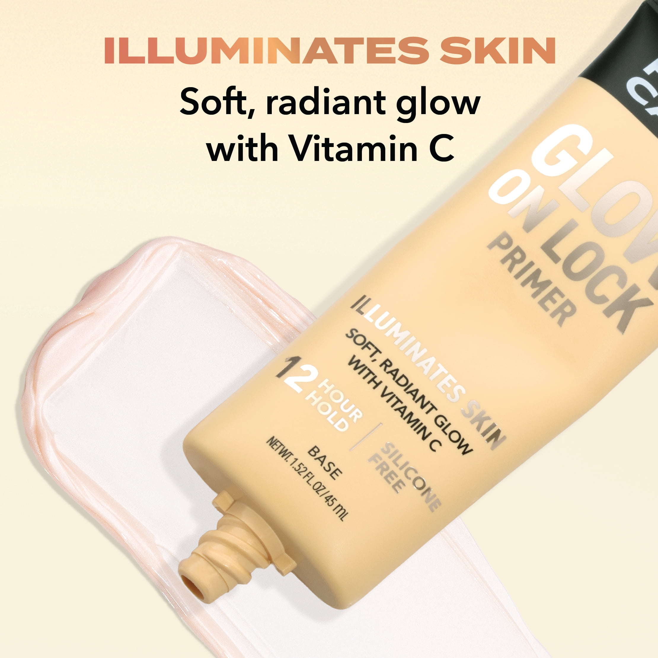Hard Candy Glow On Lock Base de teint illuminatrice à base d'eau, tenue 12 heures, à la vitamine C