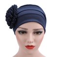 thumbnail image 4 of Side Applique Flower Hijab Hat Muslim Baotou Hat, 4 of 8