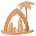 thumbnail image 1 of Scène de Nativité Arquée Naturelle avec Sainte Famille & Palmier par Schalling, 1 of 1