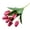 Red, variant on Real-Like PU Bridal Bouquet, Lifelike Wedding Flowers Home Decor Centerpiece, Artificial Floral Arrangement for Vase Table Wedding Party Decoration