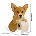 thumbnail image 2 of Wall Mounted Dog Theme Paper Towel Holder Adorable Animal Resin Tissue Dispenser For Bathroom Kitchen Home, 2 of 4
