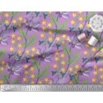 thumbnail image 3 of Soimoi Feuilles de Tissu Poly Georgette & Tissu Imprimé Artistique Floral 1 Yard 52 Inch Wide, 3 of 5