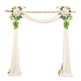 thumbnail image 1 of fastboy 2pcs/set Wedding Arch Drape Elegant Chiffon Fabric Draping Curtain For Courtyard Wedding For Wedding Ivory White, 1 of 6