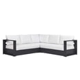 thumbnail image 4 of Modway Tahoe 3-Piece Outdoor Patio Furniture Sectional, White, 4 of 9
