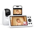 thumbnail image 1 of Momcozy Smart WiFi Baby Monitor with Camera and Audio, 5" 1080P Screen with Wall Mount, Motion & Cry Detection, 2-Way Talk, Photo & Video Recording, 1 of 10