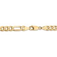 thumbnail image 4 of 14k Yellow Gold 24 Inch 5.25mm Figaro Chain Necklace Pendant Charm Flat, 4 of 9