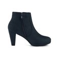 thumbnail image 3 of Unique Bargains Women's Side Zip Low Platform Block Heel Ankle Booties, 3 of 7