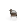 thumbnail image 4 of Lenox Steel Reception Waiting 4-Seat Chair / Silver Steel / Brown / Brown, 4 of 5