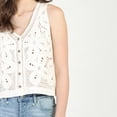 thumbnail image 4 of Bloom Girl, Button Front Crochet Vest, Sizes XS-XL, 4 of 4