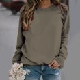 thumbnail image 2 of Sweatshirts Décontractés à Col Rond pour Femmes Manches Longues Coupe Ample Pull Doux Tenues de Mode Automne, 2 of 7