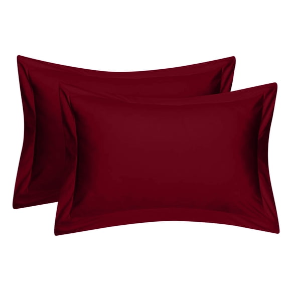 Cotton Metrics Heavy Quality Set Of 2 Pillow Shams 800TC 100% Organic Cotton Pillow Shams Decorative Pillow Cover with 2 Inch Flang