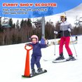 thumbnail image 3 of Gymax Trottinette à Neige Pliable avec Poignée Portable pour Enfants Adolescents Noir + Rouge, 3 of 10