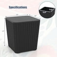 thumbnail image 3 of Costway 11.5 Gallon Water-proof Deck Box with Removable Lid Storage Container Side Table Black, 3 of 10