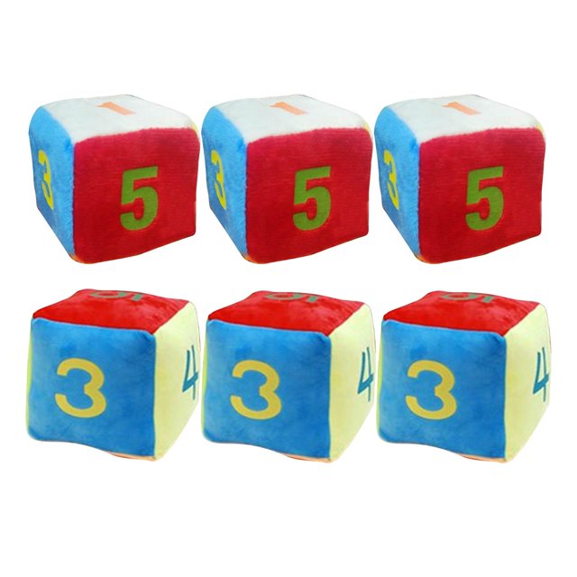 Milaget 6Pcs Mirror Hanging Dice 6x6x6cm Early Education Toy Decorative Learning numbers