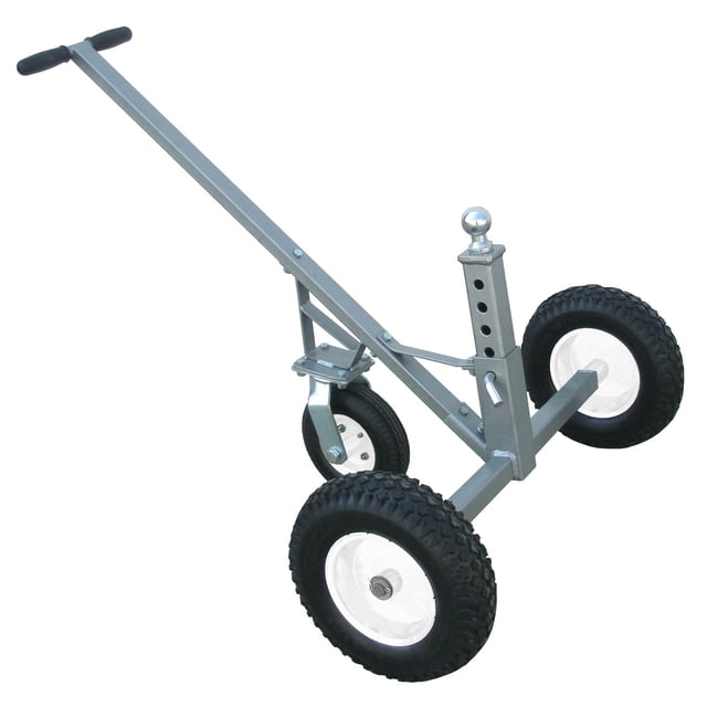 Tow Tuff TMD-800C Remorque en Acier Réglable Capacité 800 Lb Dolly avec Cadre en Acier Massif et Fini Effet Poudre Ton Marteau. Comprend Deux Pneus Sans Plat de 12 Pouces et une Roulette Pivotante de 8 Pouces pour un Roulement Fluide et une Direction Facile. Hauteur Réglable de 15 3/8 Pouces à 24 3/8 Pouces, un Empattement de 30 Pouces pour la Stabilité et une Poignée de 40 Pouces pour un Levier Accru. Comprend une Bille d'Attelage de 1 7/8 Pouces compatible avec