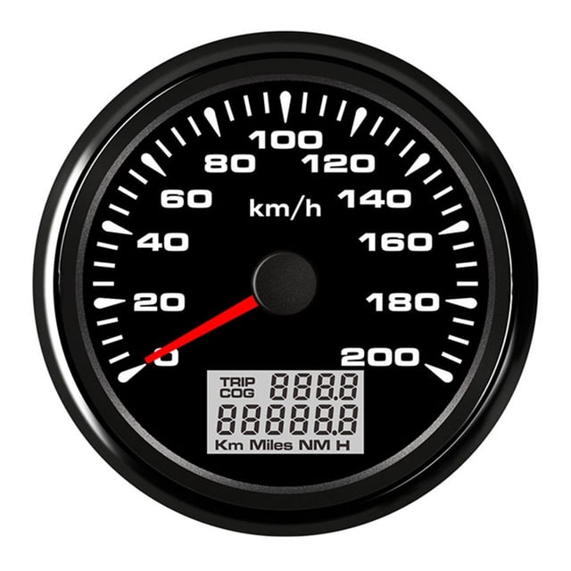 85mm GPS Speedometer 200KM/H IP67 Waterproof Speed Gauge For Car Truck SUV With Backlight 9-32V With Red Backlight ,Wide Applicability