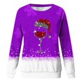 thumbnail image 3 of Grand Enfant Chandail à Capuchon Surdimensionné pour Enfants Get That Outta Here Chandails à Capuchon avec Poches pour Adolescentes Manches Longues à Glissière Jeunes et Garçons Filles Automne et Hiver Noël Imprimé Rond Violet 9-10 Ans, 3 of 3