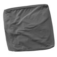 thumbnail image 4 of Housse d'Ottoman Carrée en Velours Extensible à Bas Élastique pour Salon Lavable Gris Foncé, 4 of 8