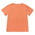 thumbnail image 2 of B91xZ T-Shirt Décontracté à Col Rond pour Filles et Tout-Petits, Manches Courtes, Orange 6-7 Ans, 2 of 4