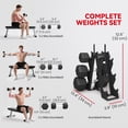 thumbnail image 4 of Soozier 60 LBS Dumbbell Set with Rack, Rubber Coated Hex Hand Weights, 4 of 10