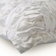 thumbnail image 2 of Pillow Case Custom, White Shams, Ruched White Solid Color Pillow Shams, 24x24 inch (60x60 cm) Pillow Sham, Square Satin Shams, Modern Pillow Shams, Patchwork Pillow - Dreamy White, 2 of 3