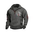 thumbnail image 1 of DPTALR Man Casual Patchwork Pullover Long Sleeve Stand Collar Zipper Blouse, 1 of 4