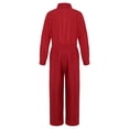 thumbnail image 4 of inhzoy Salopette à Manches Longues pour Filles, une Pièce, Fermeture Éclair devant avec Grandes Poches, Rouge 8, 4 of 7