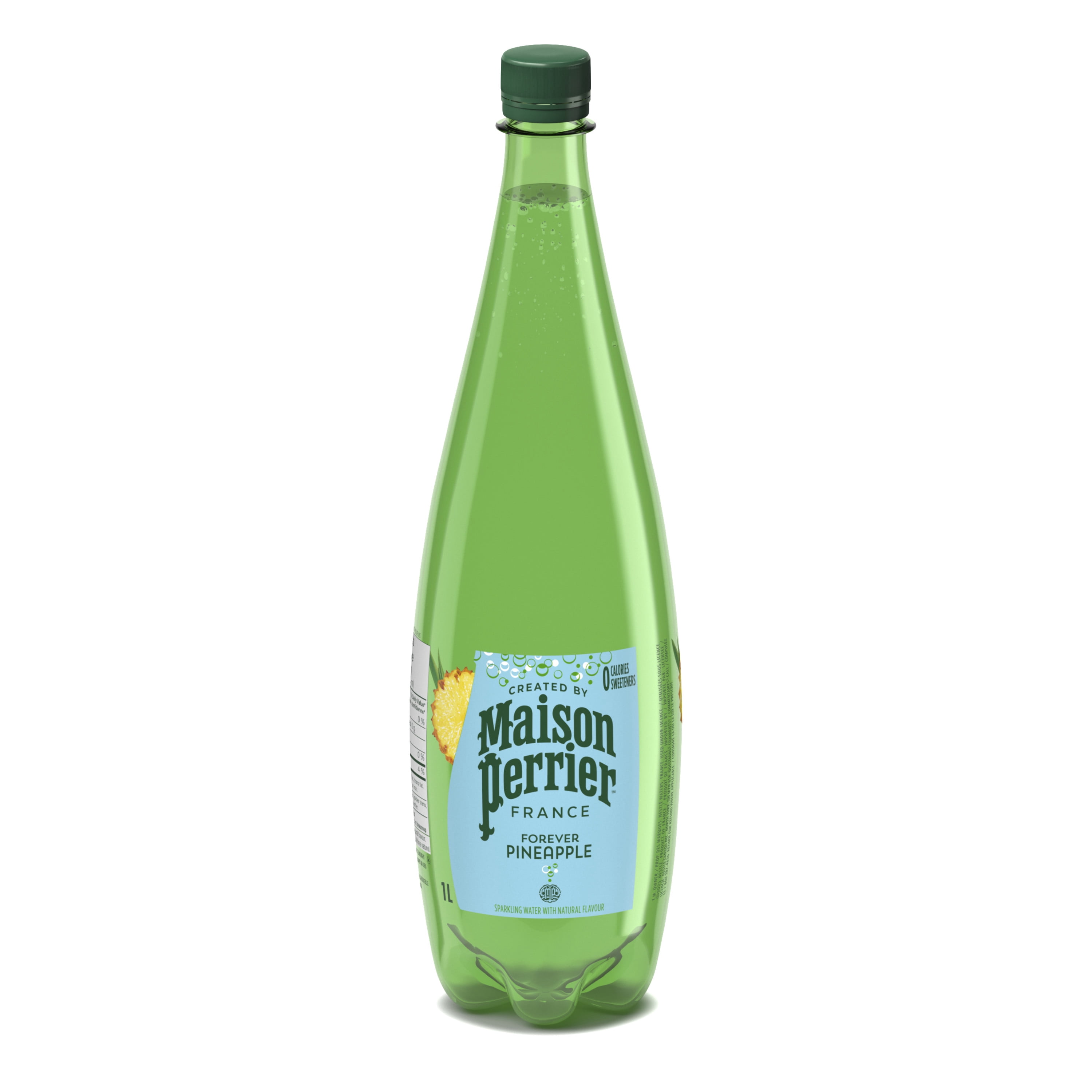 Maison Perrier Forever Pineapple Sparkling Water Beverage, No Calories, No Sweeteners, No Sodium, Sourced & Bottled in France 1L
