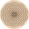 thumbnail image 1 of Ahgly Company Tapis Rond Lavable en Machine Intérieur Transitionnel Bronze Brun, 3 Pieds Rond, 1 of 7