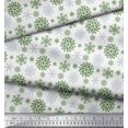 thumbnail image 2 of Soimoi polyester Crepe Fabric Snowflake Artistic Printed Fabric 1 Yard 52 Inch Wide, 2 of 3