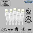 thumbnail image 4 of Novelty Lights 50 Light LED Twinkle Christmas LED Mini Light Set, Outdoor Fairy Wedding String Lights, Warm White, Green Wire, 25 Feet, 4 of 7