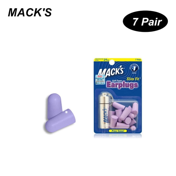 MACK'S 7 Pair Anti-noise Foam Earplugs Washable Professional Soundproof Ear Plugs for Sleeping Working Travelling