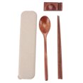 thumbnail image 2 of Reusable Travel Cutlery Set, Ecofriendly Wooden Chopsticks Spoon Set Lightweight  for Office Camping Traveling, 2 of 8