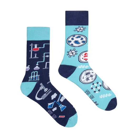 SPOX SOX - Mens & Ladies Mismatched Novelty Odd Socks - Laboratory