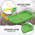 thumbnail image 3 of ArcticThrill Snow Sled for Kids - Snowpilot Slider - Single Rider Downhill Toboggan with Adjustable Handle; Outdoor Plastic Winter Sleigh for Toddlers & Kids, 3 of 7